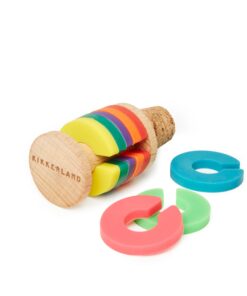 Rainbow Wine Rings and Stopper