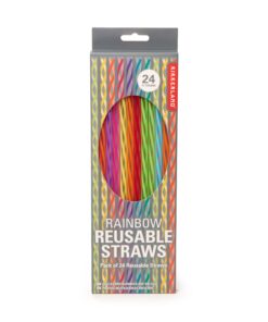 Tall Rainbow Reusable Straws