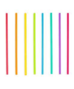8” Bright Color Reusable Straws